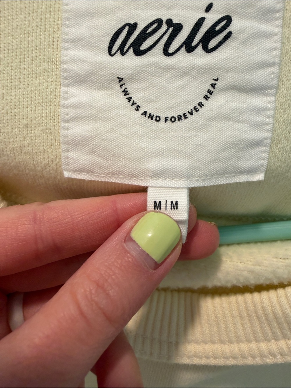 Aerie Go To Sweatshirt, Cozy Yellow, size Medium - Picture 5 of 5
